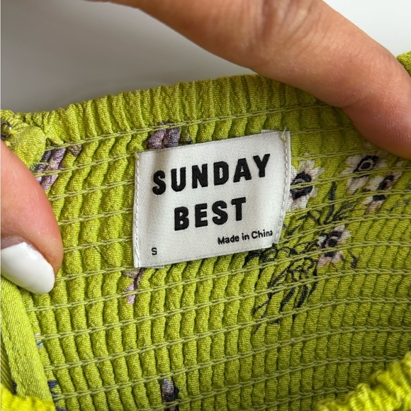 Aritzia Sunday Best Delilah Mini Dress Green Size S - Picture 6 of 8